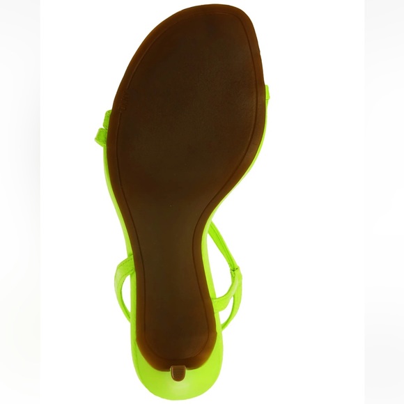 NEW DKNY Danielle Stiletto Sandal Neon Yellow Women’s Strap Heels Size 9.5 - Picture 5 of 6